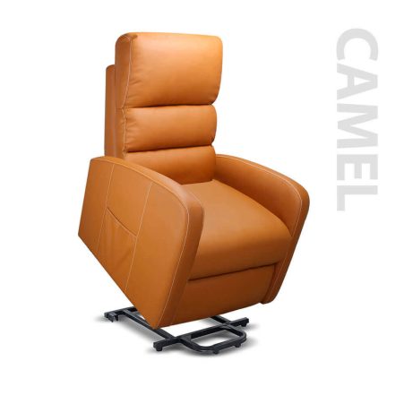 Sillón relax elevador ComfortMelt color Camel