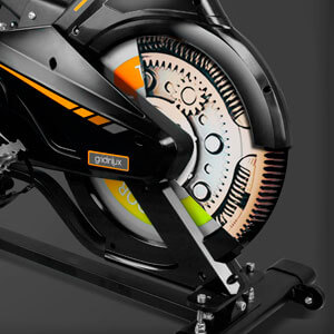 detalle sistema perfect balance bicileta spinning alpine 7500