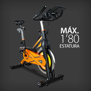 Usuarios de hasta 1’80 m de estatura Bicicleta Estática Spinning Trainer Alpine 8500